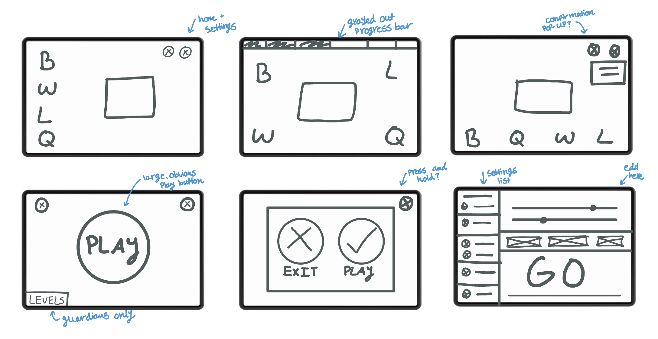 Bubbly app sketches